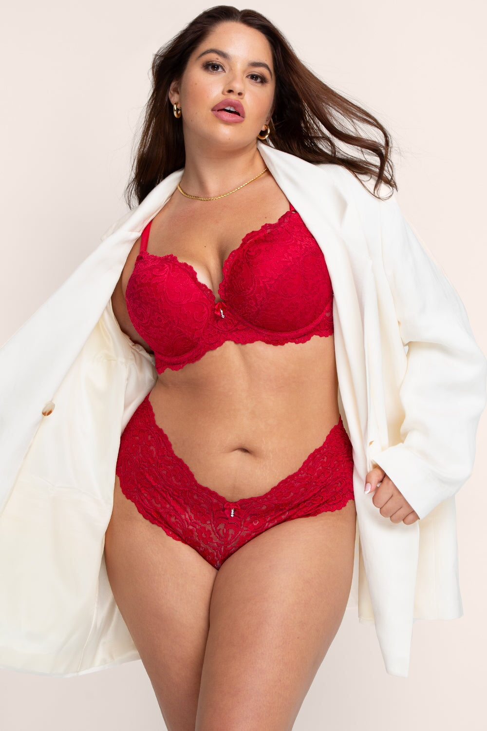 Add 2 Cup Sizes Push-Up Bra | No No Red
